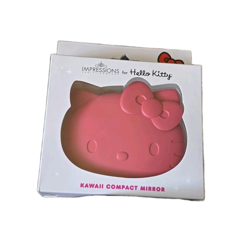 Impressions Hello Kitty Kawaii LED Compact Mirror Matte Red BRAND NEW!